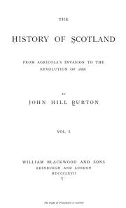 Cover of: The history of Scotland by John Hill Burton