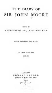 Cover of: The diary of Sir John Moore