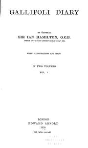 Cover of: Gallipoli diary by Hamilton, Ian Sir