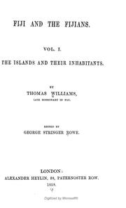 Cover of: Fiji and the Fijians by Thomas Williams