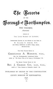 Cover of: The records of the borough of Northampton.