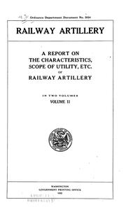 Cover of: ...Railway artillery by United States. Army. Ordnance Dept.