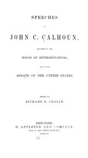 Cover of: works of John C. Calhoun. | Calhoun, John C.
