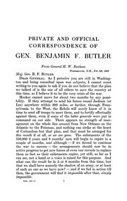 Cover of: Private and official correspondence of Gen. Benjamin F. Butler: during the period of the Civil War ... Privately issued.