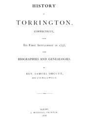 Cover of: History of Torrington, Connecticut by Samuel Orcutt