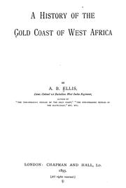Cover of: A history of the Gold Coast of West Africa