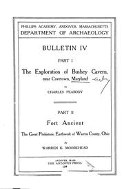 Cover of: Pt. I. The exploration of Bushey Cavern near Cavetown, Maryland by Charles Peabody