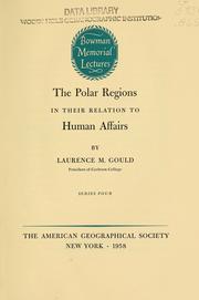 Cover of: The polar regions in their relation to human affairs.