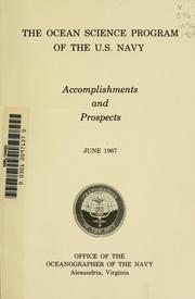 Cover of: The ocean science program of the U.S. Navy: accomplishments and prospects.