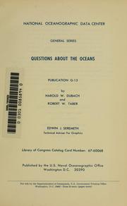 Cover of: Questions about the oceans