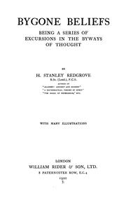 Cover of: Bygone beliefs by H. Stanley Redgrove