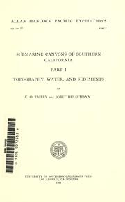 Cover of: Submarine canyons of southern California