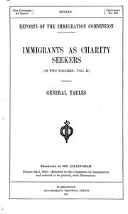 Cover of: Immigrants as charity seekers: (in two volumes)