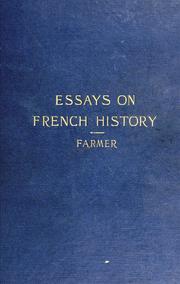 Cover of: Essays on French history by James Eugene Farmer