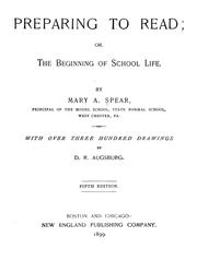 Cover of: Preparing to read by Mary A. Spear
