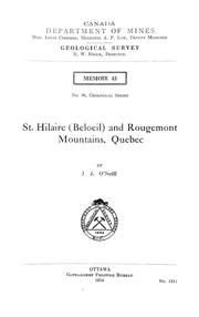 Cover of: St. Hilaire (Beloeil) and Rougement mountains: Quebec