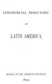 Cover of: Commercial directory of Latin America