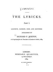 Cover of: The lyricks [of] Camoens: sonnets, canzons, odes and sextines. Englished by Richard F. Burton