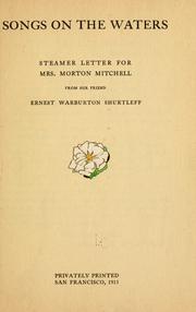 Cover of: Songs on the waters by Ernest Warburton Shurtleff