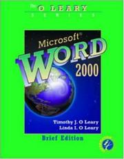 Cover of: Microsoft Word 2000 by Timothy J. O'Leary
