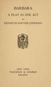 Cover of: Barbara by Kenneth Sawyer Goodman