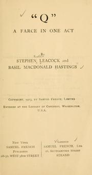 Cover of: "Q" by Stephen Leacock