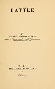 Cover of: Battle by Wilfrid Wilson Gibson