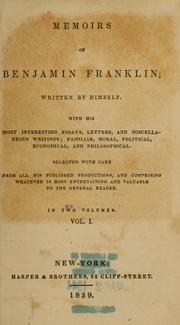 Cover of: Memoirs of Benjamin Franklin by Benjamin Franklin