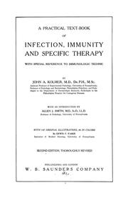 Cover of: A practical text-book of infection, immunity, and specific therapy: with special reference to immunologic technic