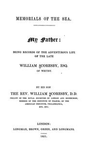 Cover of: Memorials of the sea. by William Scoresby