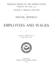 Cover of: Employees and wages