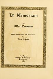 Cover of: In memoriam by Alfred Lord Tennyson