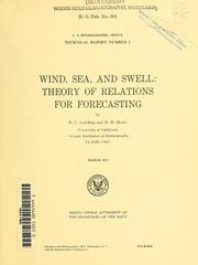 Cover of: Wind, sea and swell: theory of relations for forecasting