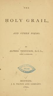 Cover of: The Holy Grail and other poems