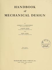 Cover of: Handbook of mechanical design