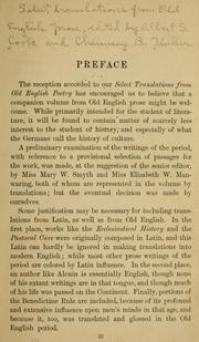 Cover of: Select translations from Old English prose by Albert Stanburrough Cook