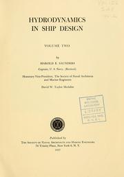 Hydrodynamics in ship design by Harold Eugene Saunders