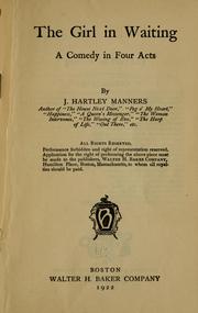 The girl in waiting by J. Hartley Manners