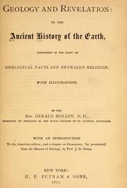 Cover of: Geology and revelation: or, The ancient history of the earth, considered in the light of geological facts and revealed religion.