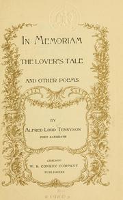 Cover of: In memoriam by Alfred Lord Tennyson