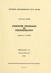 Cover of: Computer programs in oceanography. by C. Dinger