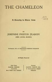Cover of: The chameleon by Josephine Preston Peabody