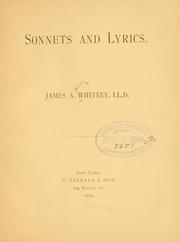 Cover of: Sonnets and lyrics.