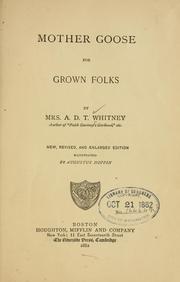 Cover of: Mother Goose for grown folks by Adeline Dutton Train Whitney