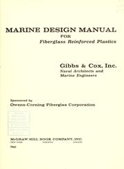 Cover of: Marine design manual for fiberglass reinforced plastics.
