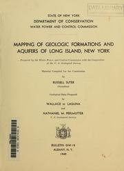 Cover of: Mapping of geologic formations and aquifers of Long Island, New York