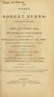 Cover of: The works of Robert Burns by Robert Burns
