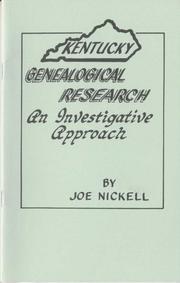 Cover of: Kentucky genealogical research: an investigative report