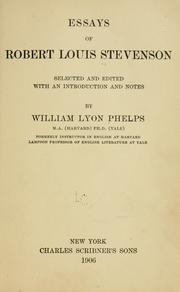 Cover of: Essays of Robert Louis Stevenson by Robert Louis Stevenson