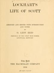 Cover of: Lockhart's Life of Scott